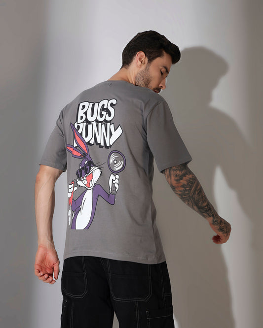 Bugs Bunny Graphic Oversized T-Shirt – Slate Grey