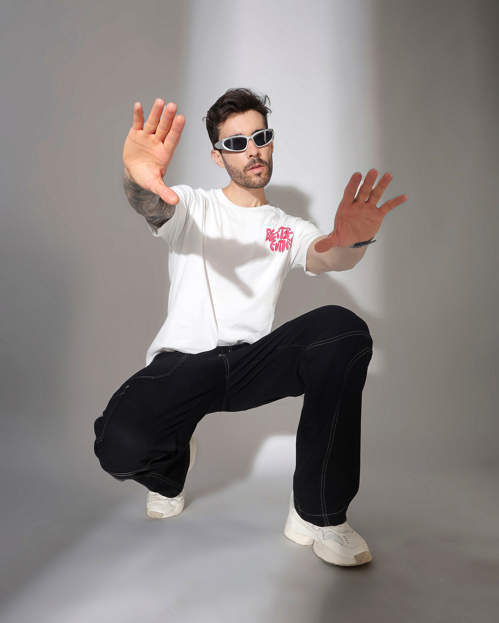 "Better Future" Graphic Oversized T-Shirt – White