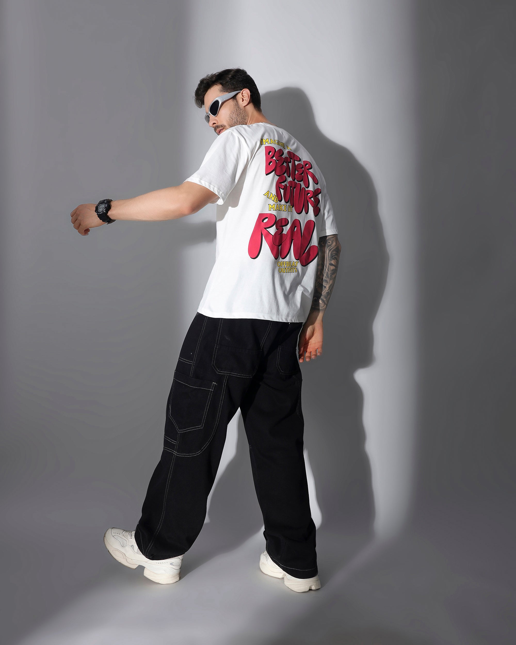 "Better Future" Graphic Oversized T-Shirt – White