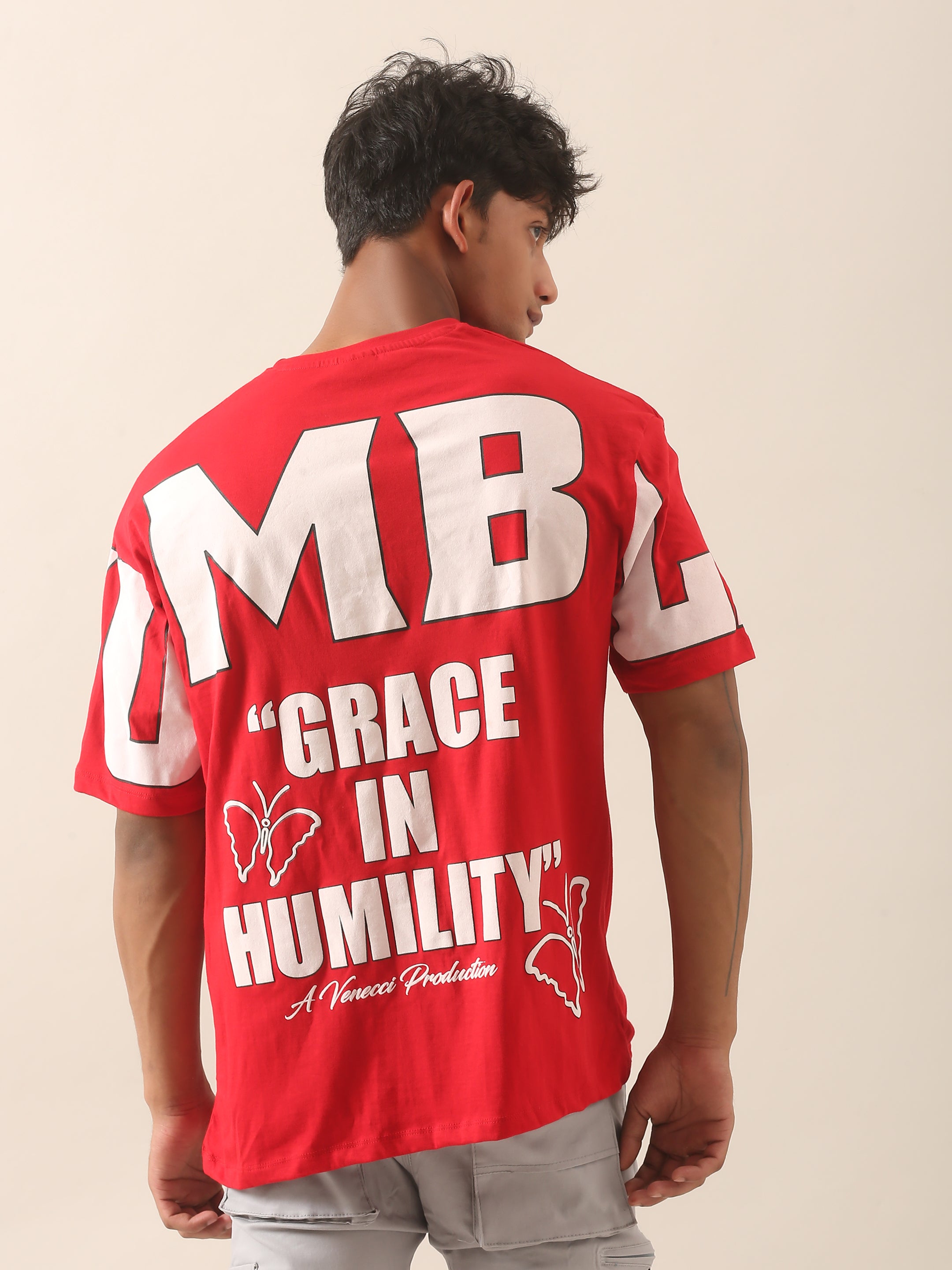 Aura Statement Graphic Tee – Red Butterfly Edition