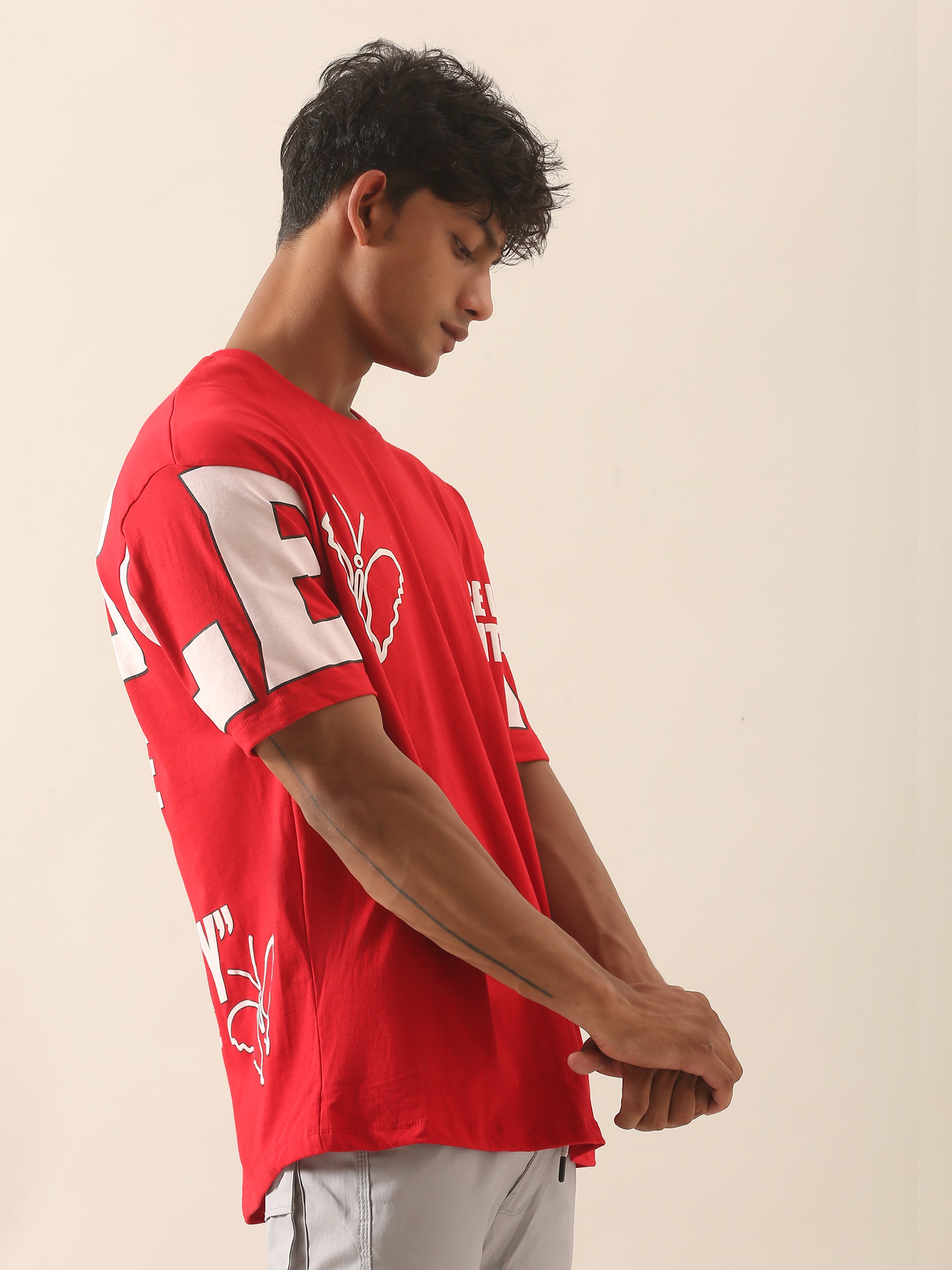 Aura Statement Graphic Tee – Red Butterfly Edition