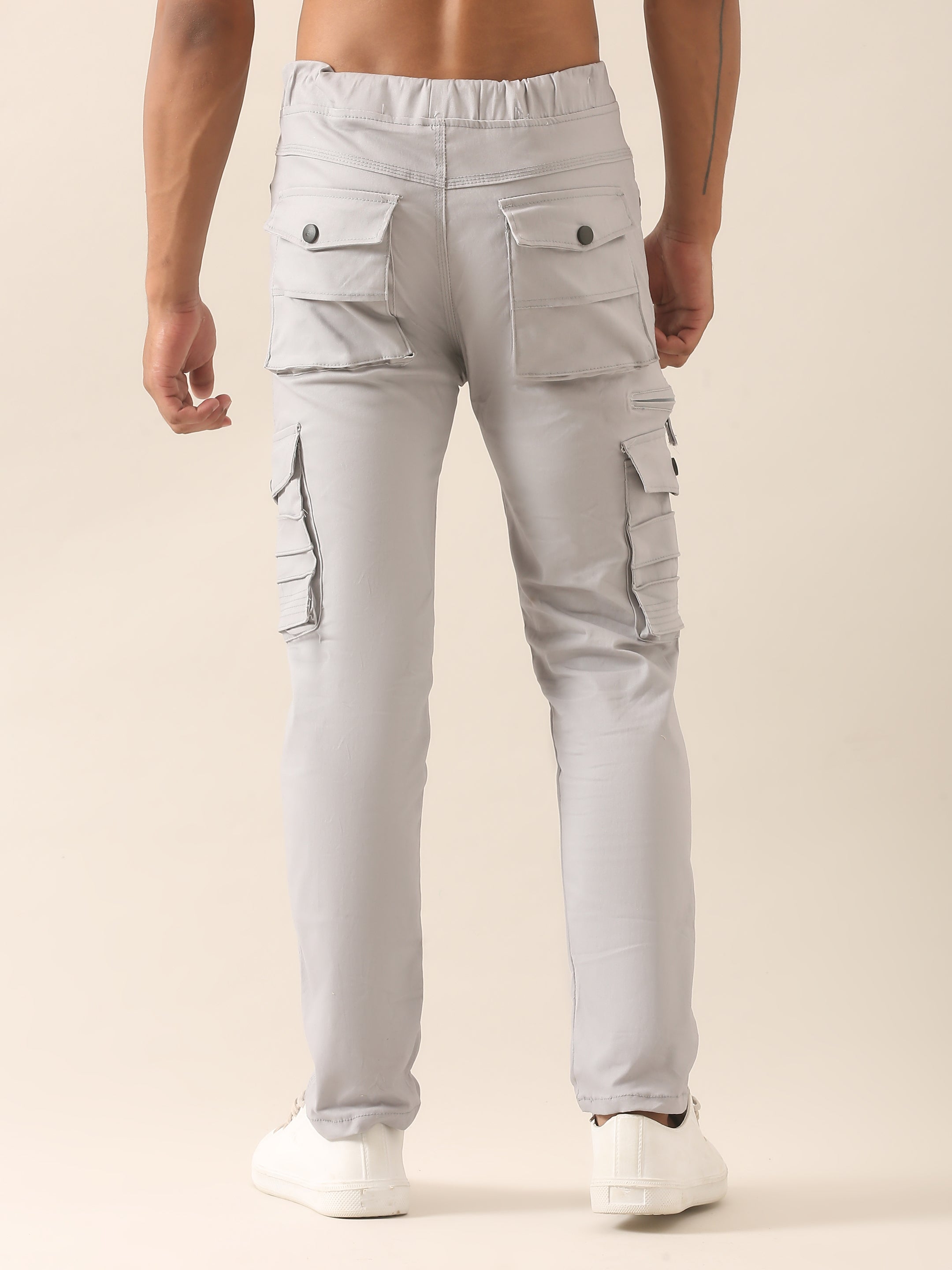 Kozy Aura White Cargo Joggers – Everyday Aura Fit