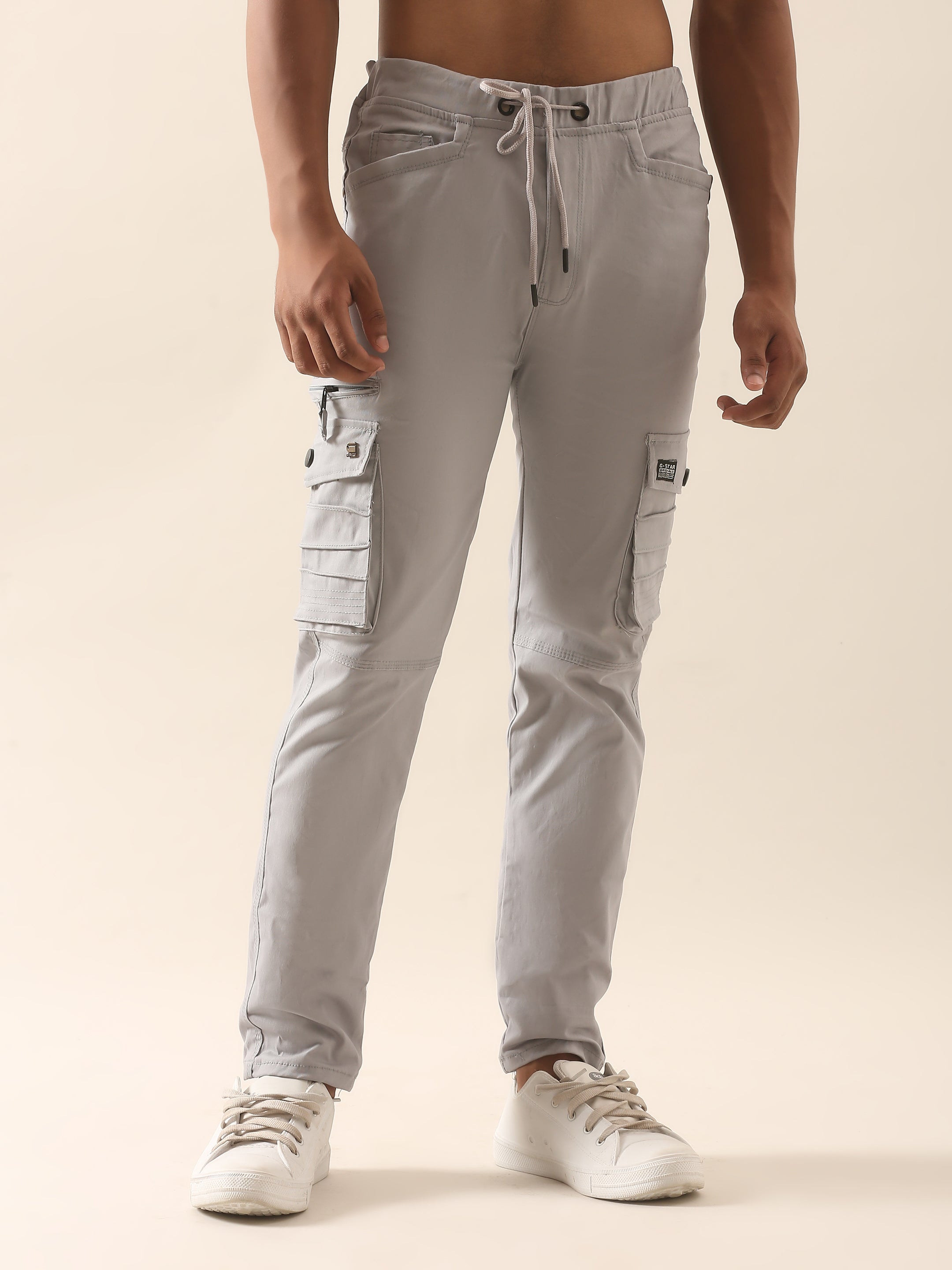 Kozy Aura White Cargo Joggers – Everyday Aura Fit