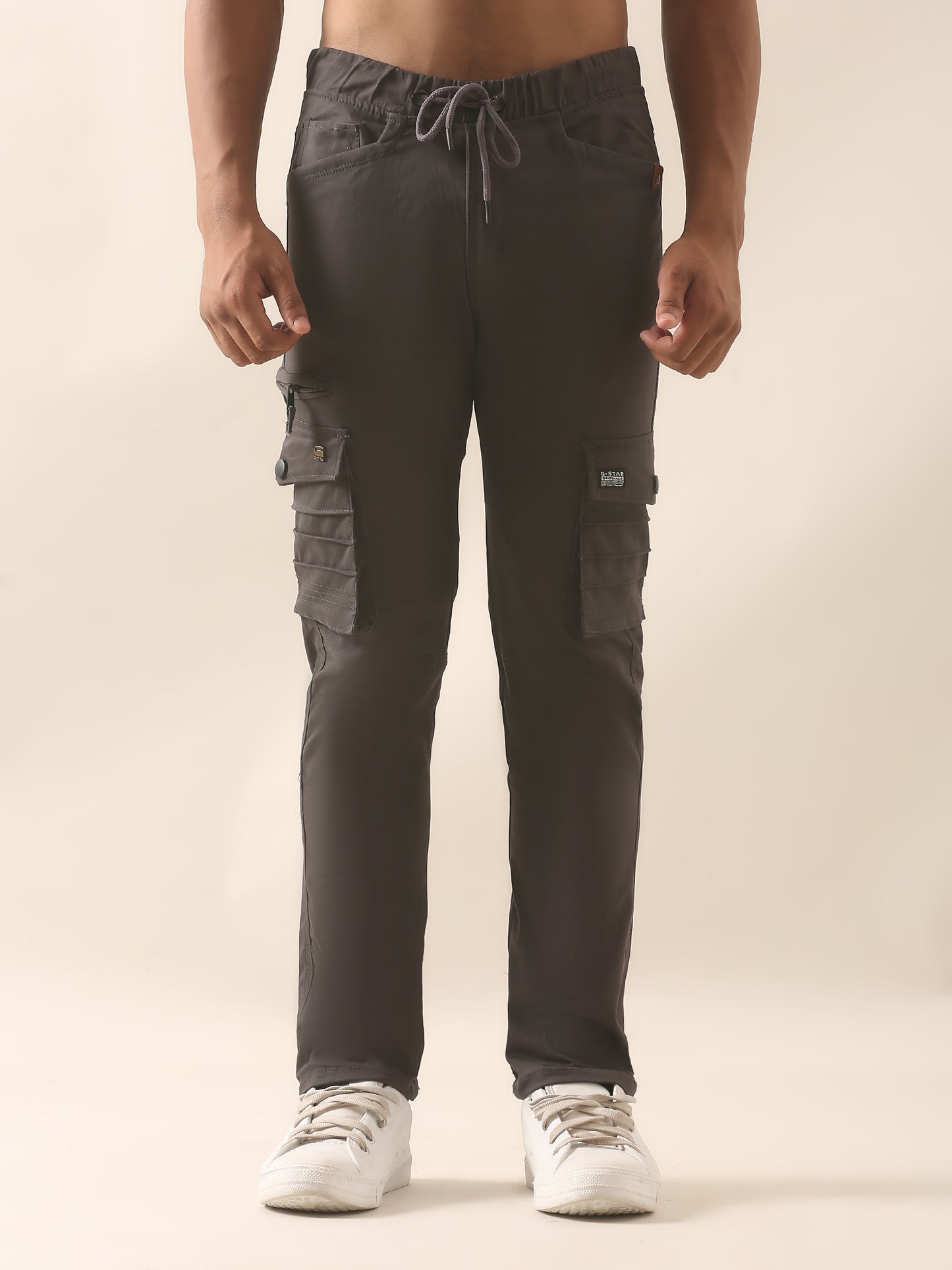 Street Style Utility Cargo Joggers – Urban Black