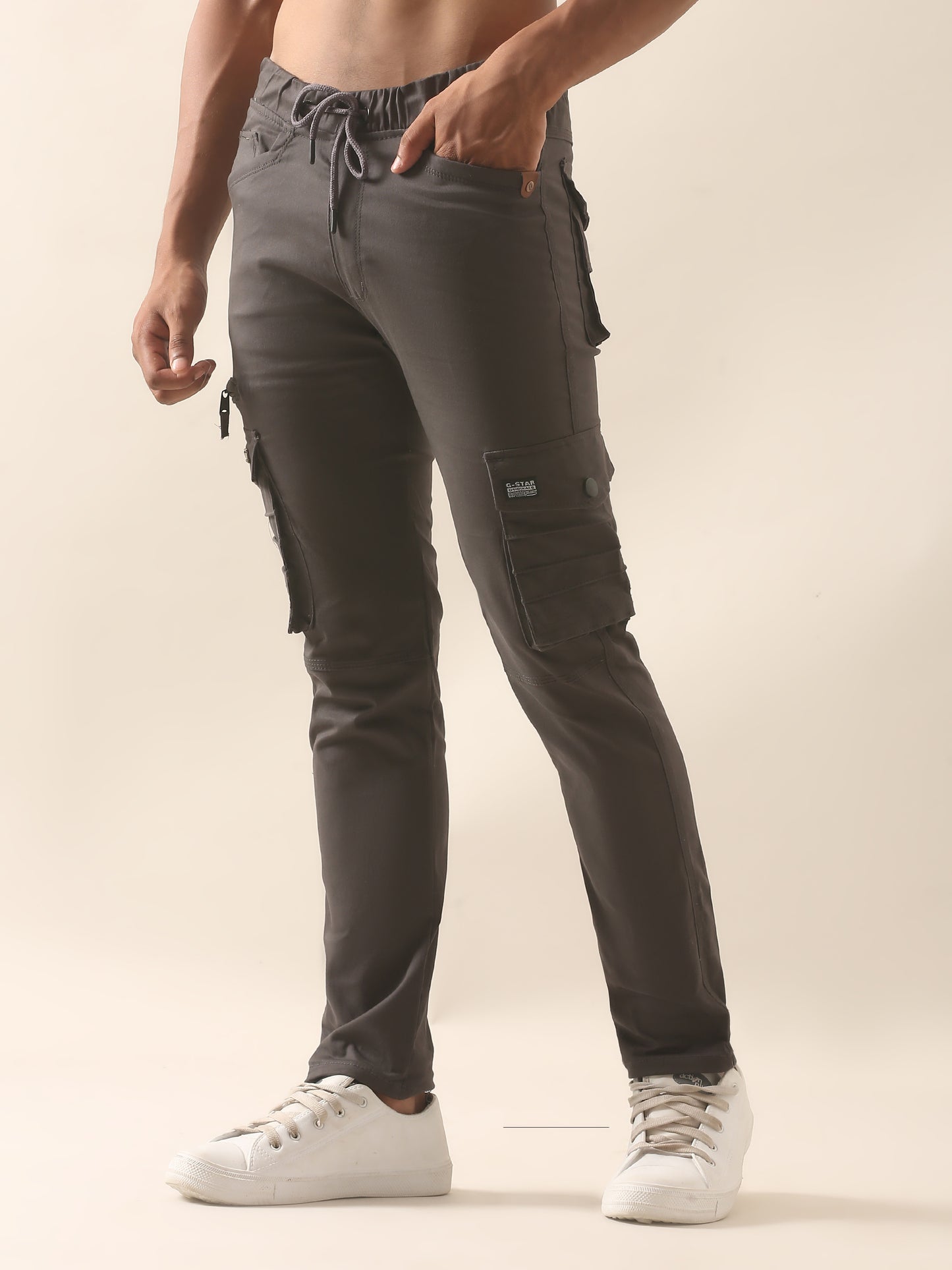 Street Style Utility Cargo Joggers – Urban Black