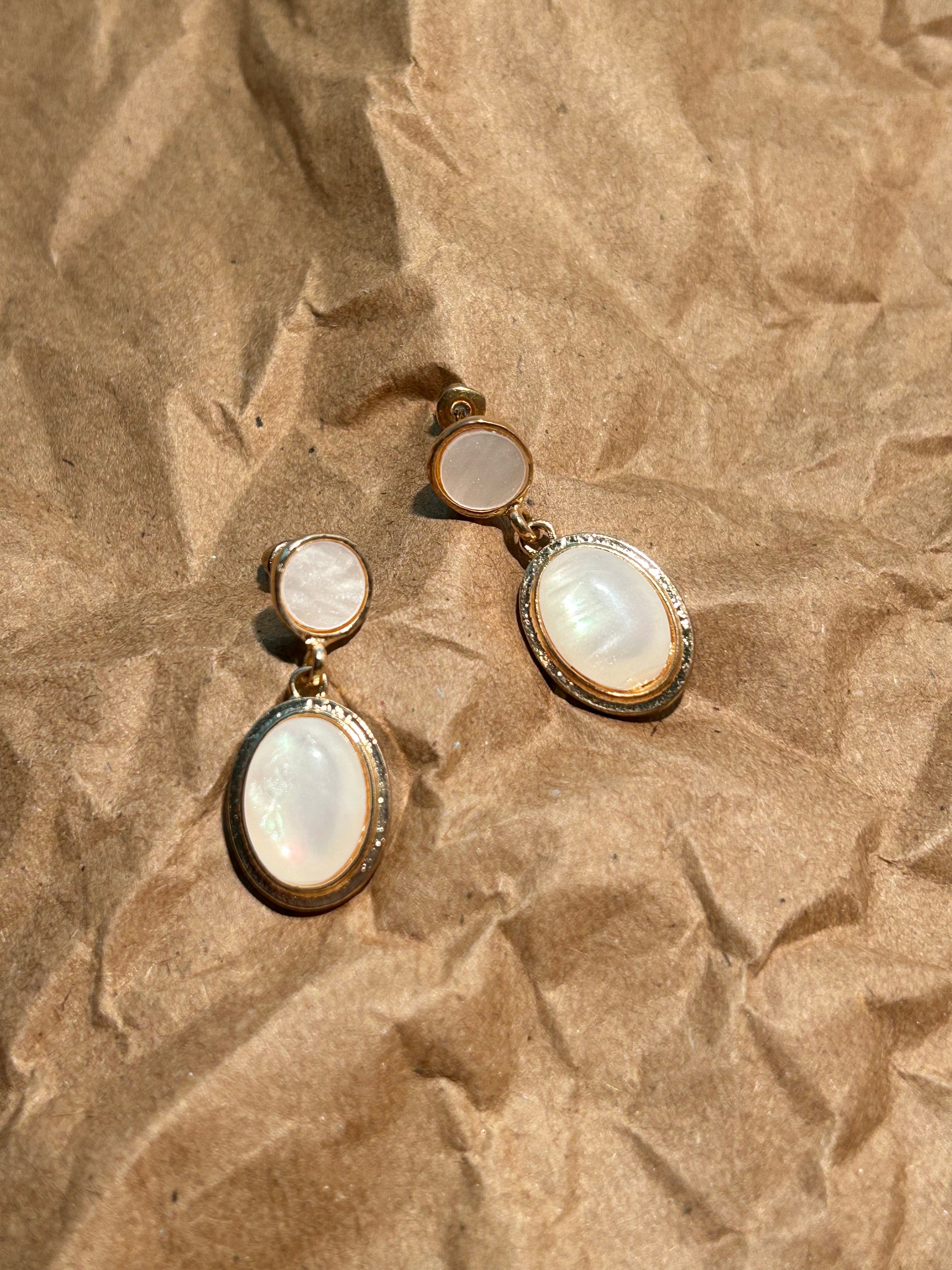 Elegant Mother of Pearl Drop Earrings