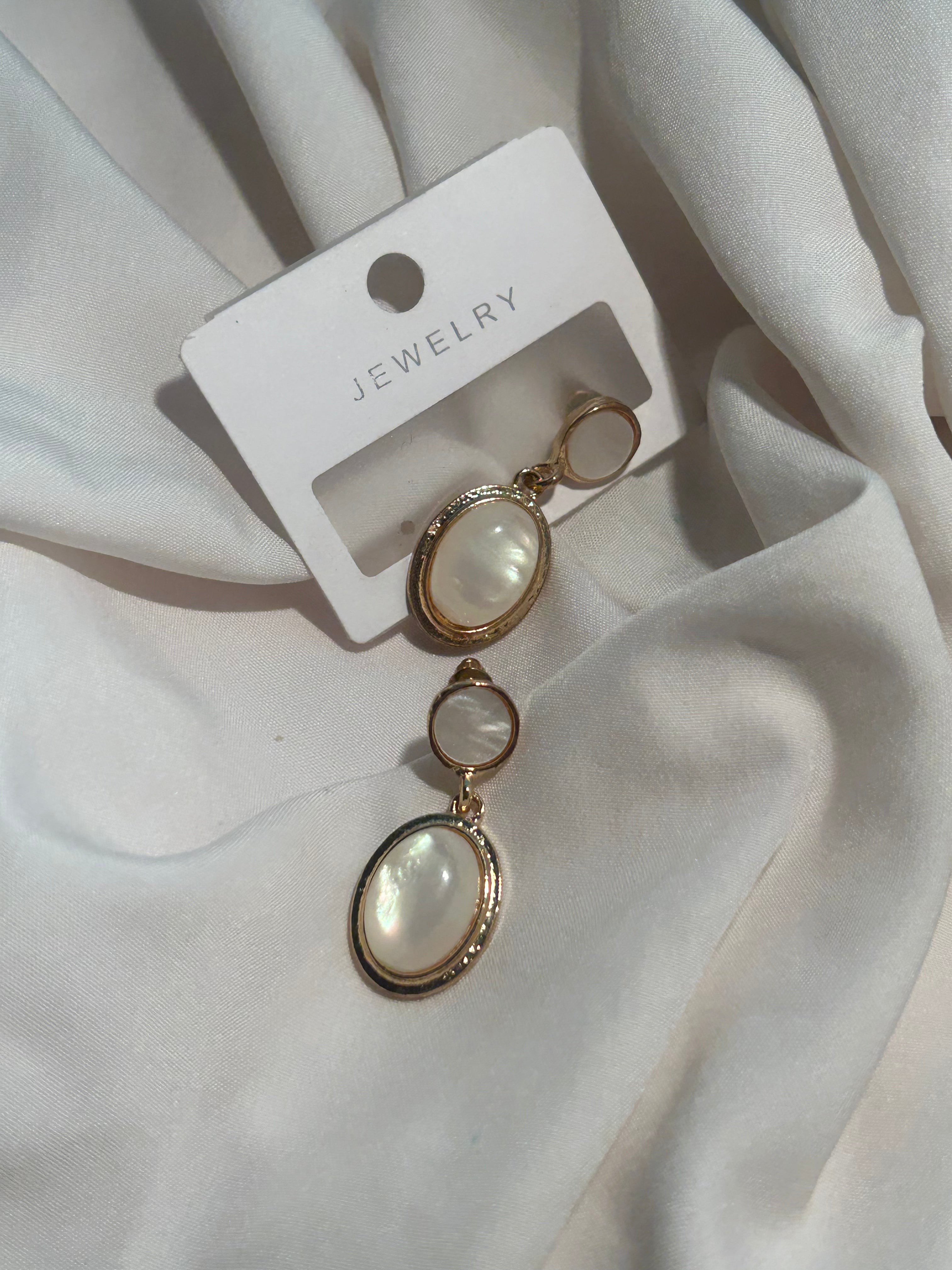 Elegant Mother of Pearl Drop Earrings