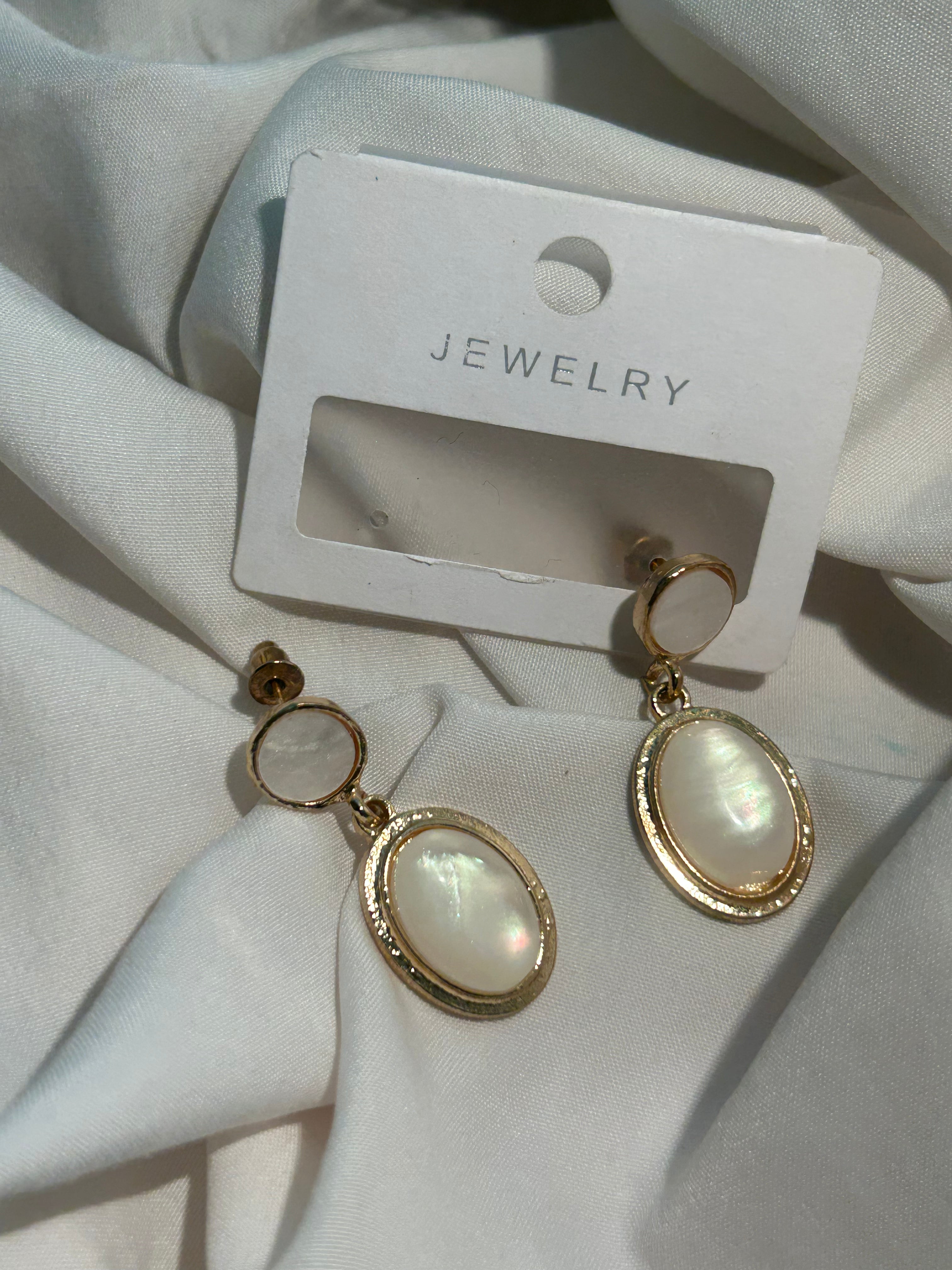 Elegant Mother of Pearl Drop Earrings