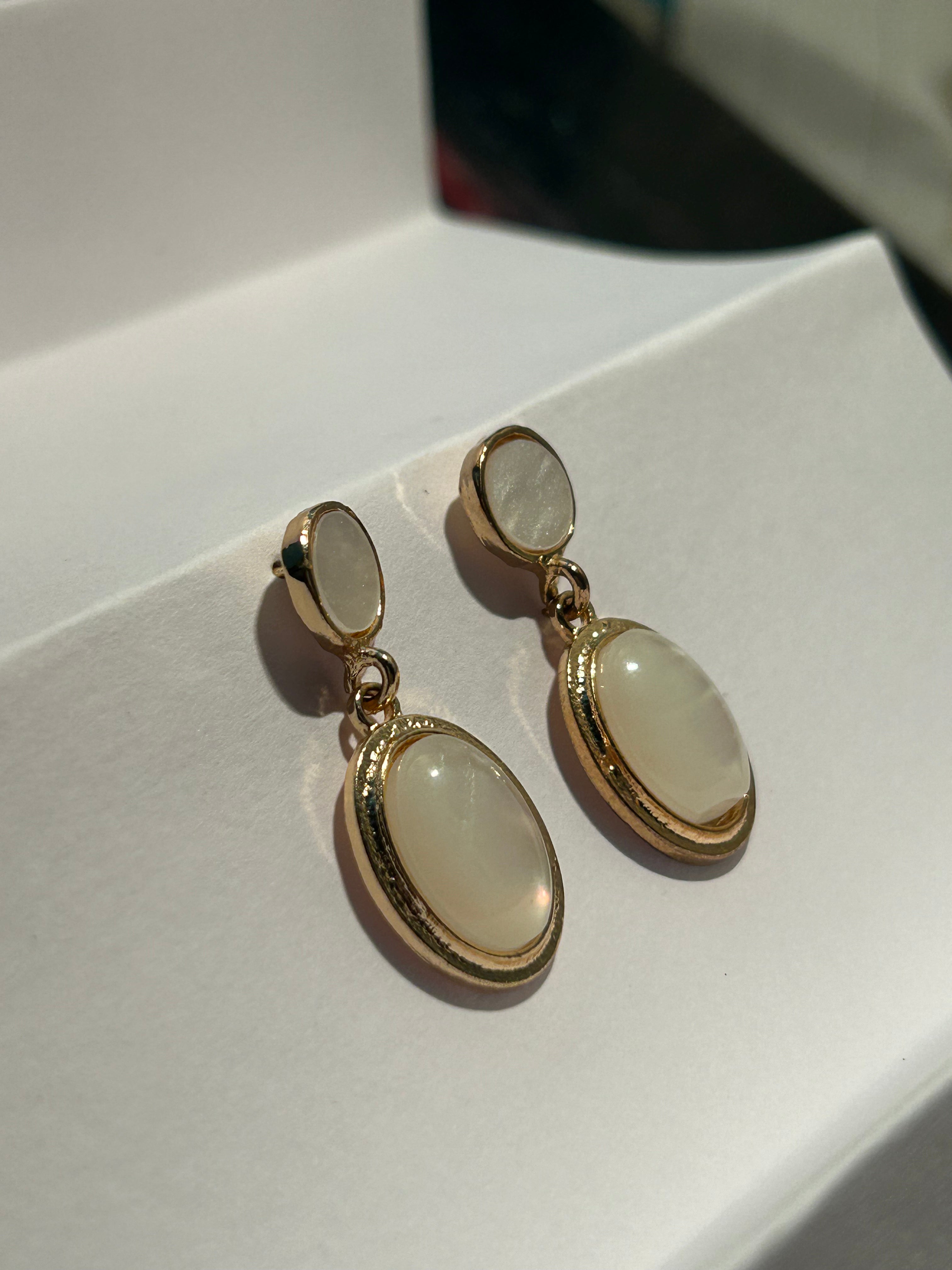 Elegant Mother of Pearl Drop Earrings